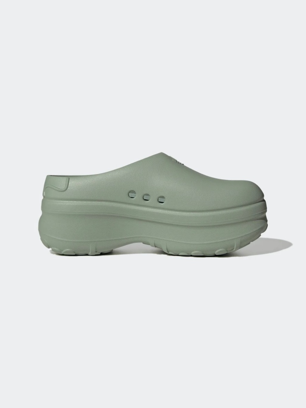 Adidas Adifom Stan Smith Platform Mule Clog Silver Green Womens Size 7 - Picture 2 of 12